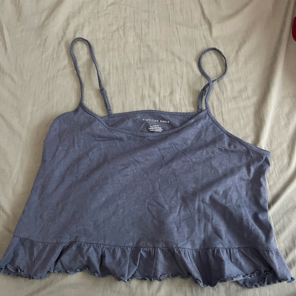 Blue Crop Top